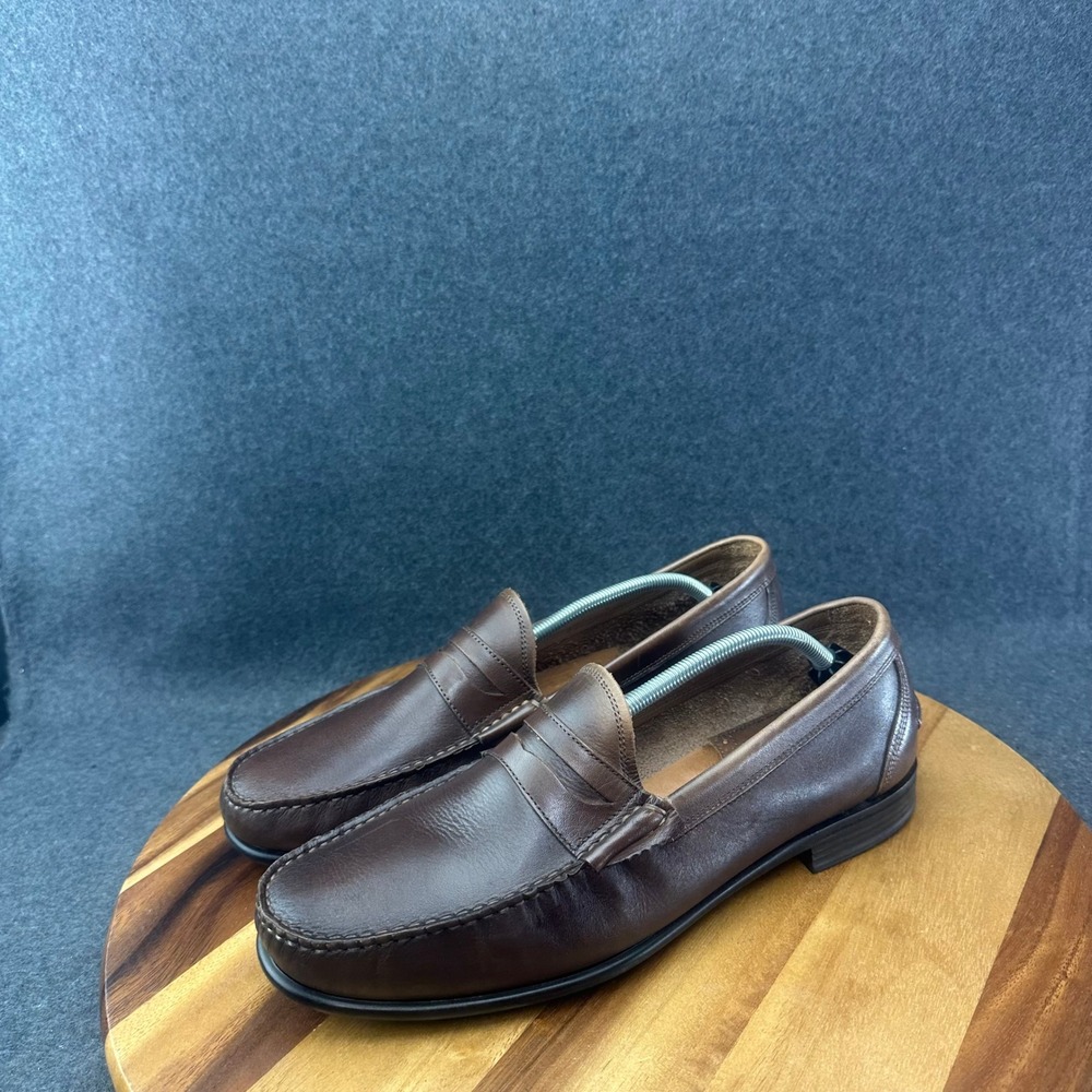 GH Bass & Co Mens Brown Penny Loafers Brown Slip On Size 13 70-73067 - Picture 5 of 12